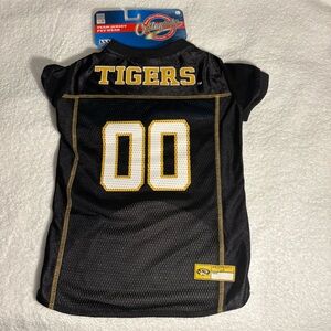 Univ of Missouri PetWear Football Jersey Dogs Sz Lg Black Gold Mizzou TigerNWT